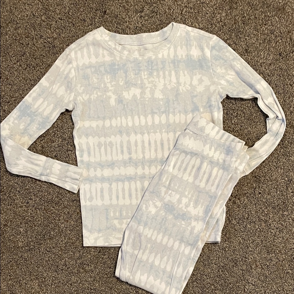 GAP Kids Pajama Set in Light Blue and White